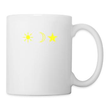 Sun moon and stars yellow - Mug - white - Right