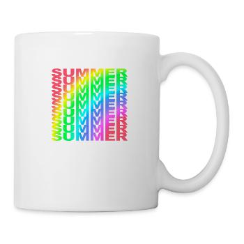 Summer Summer Summer Summer Summer Regenbogen Gesc - Tasse - Weiß - Rechts