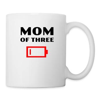 Tired Mom Of Three Kids Mother Of 3 Children - Mug - white - Right