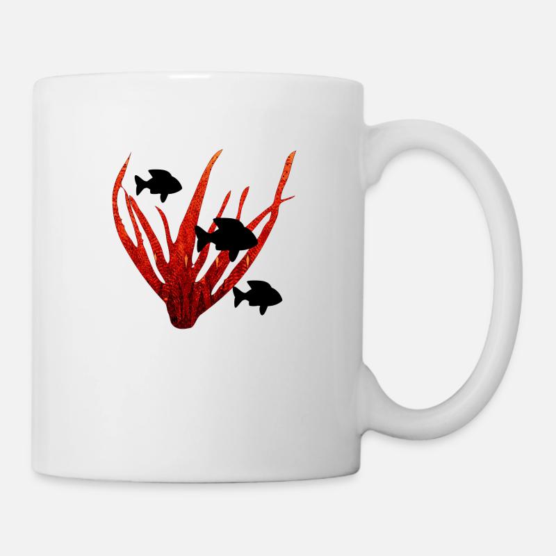 Fisch und KOralle - Tasse - Weiß