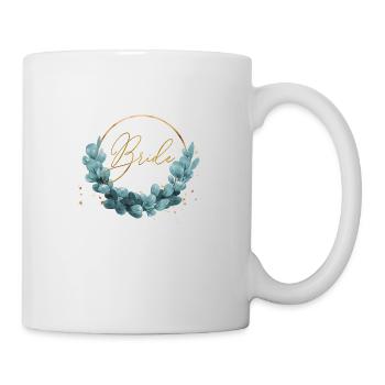 blue ivy wreath bride - Tasse - Weiß - Rechts