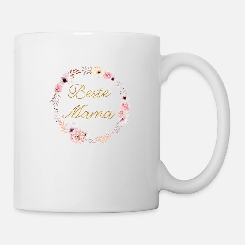 Beste Mama Fruehling - Tasse - Weiß