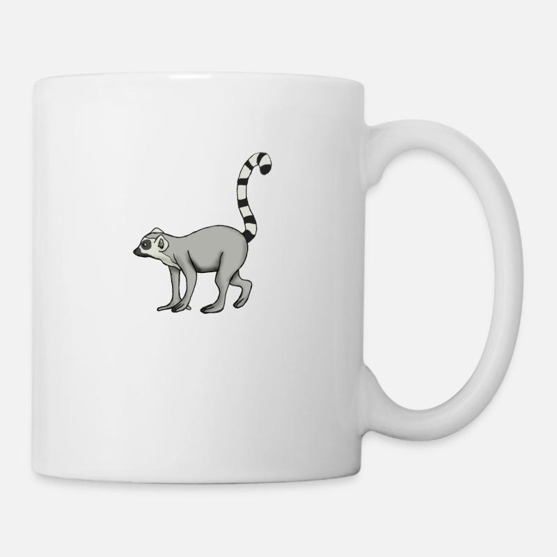 Lemur Katta - Tasse - Weiß