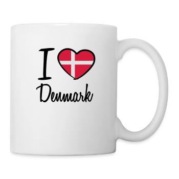 I Love Denmark Danmark Logo - Mug blanc - blanc - Droite