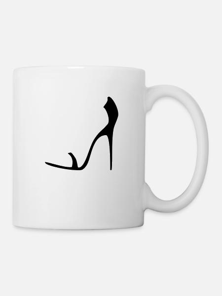 high_heels_pumps_stiletto - Tasse - Weiß
