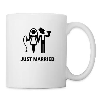 Just Married (Peitsche und Bier) - Tasse - Weiß - Rechts