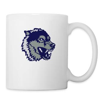 Wolf Cartoon des wilden Tieres Profil 2401 - Tasse - Weiß - Rechts