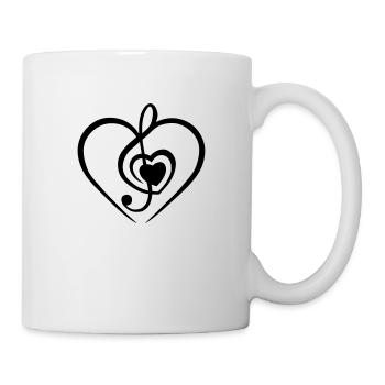 Musik des Herzens Liebe 1c v2 - Tasse - Weiß - Rechts