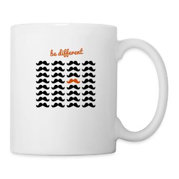 Be Different - Moustaches - Mug blanc - blanc - Droite