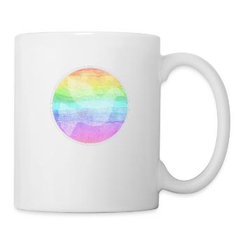 Regenbogen Peace Hippie Frieden Weltfrieden - Tasse - Weiß - Rechts