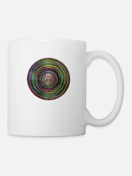 Hypnotischer Kreis - Tasse - Weiß