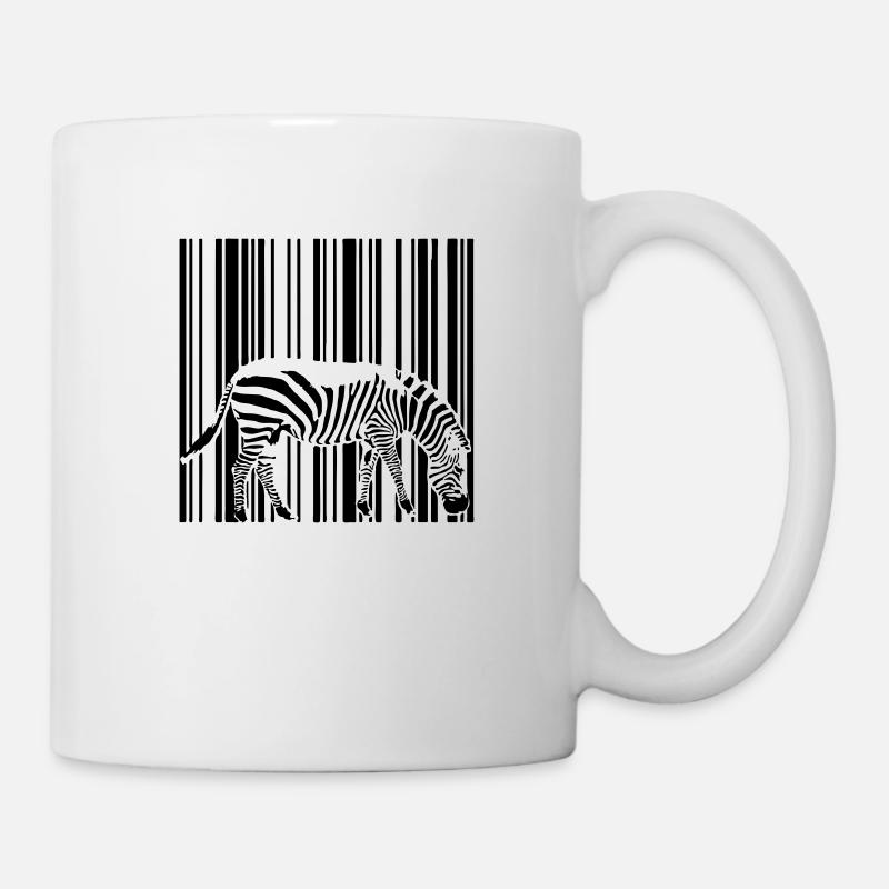 code à barres zèbre - Mug blanc - blanc