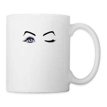 Beauty Eyes Eyelashes one - Mug - white - Right