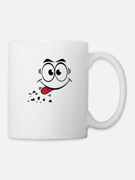 Gesicht Zunge 1 - Tasse - Weiß