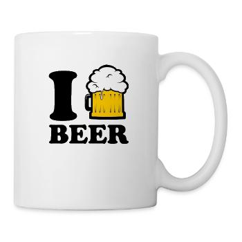 I love beer - Tasse - Weiß - Rechts