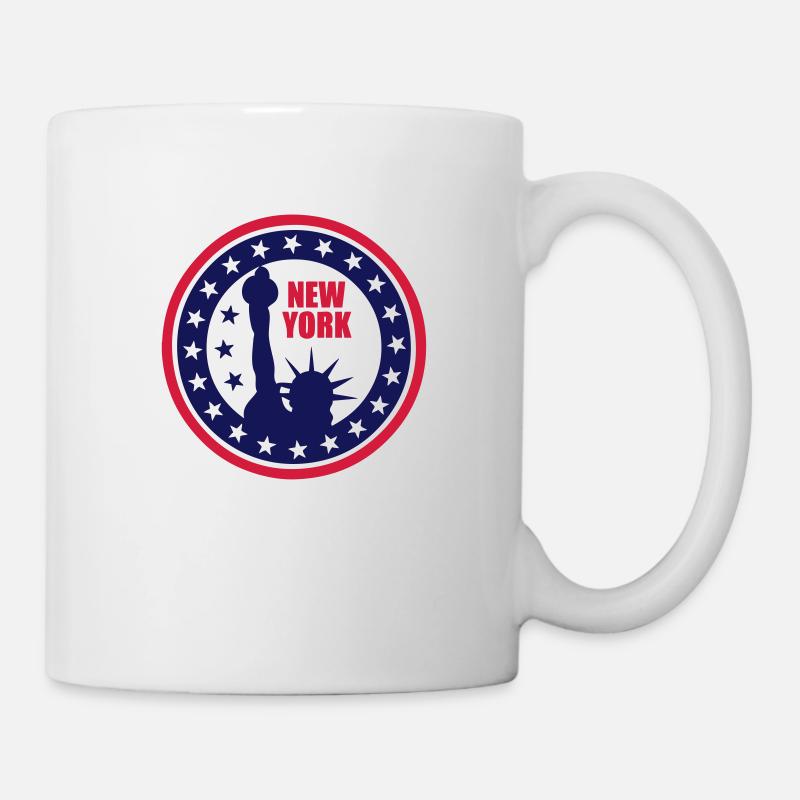 new york statue liberte - Mug blanc - blanc