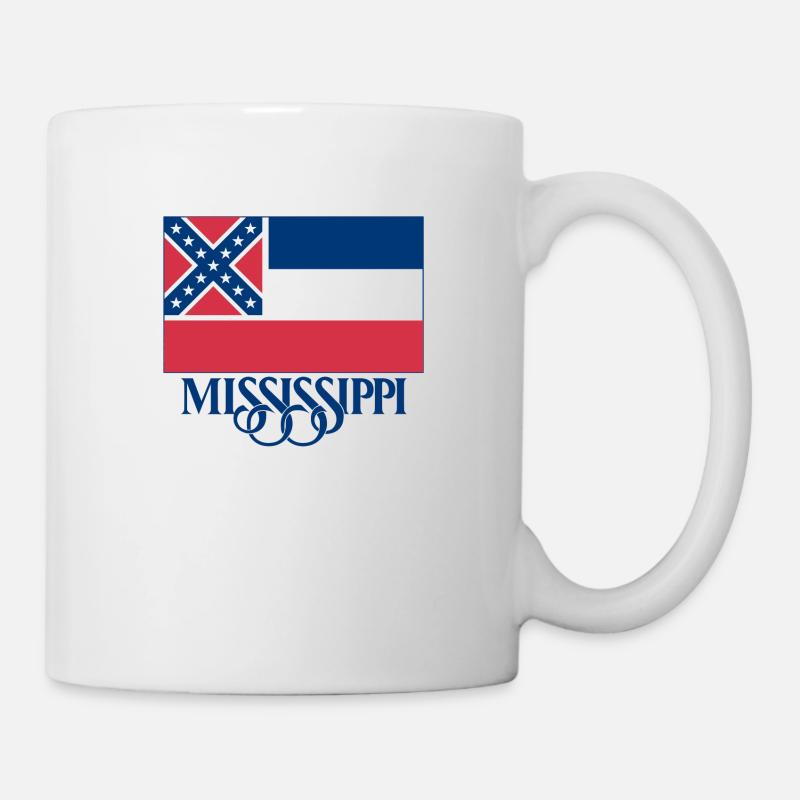 Mississippi-Flagge - Tasse - Weiß
