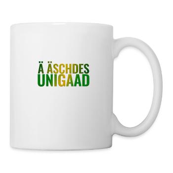 Sächsischer Spruch Ä äschdes Unigaad - Tasse - Weiß - Rechts