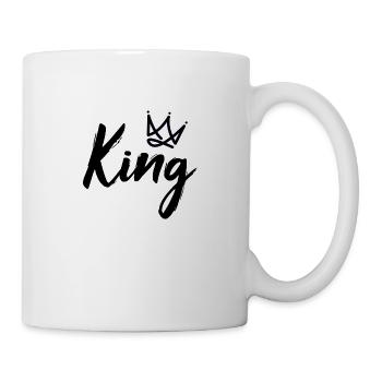 Partnerlook Paar King - Tasse - Weiß - Rechts