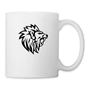 lion tribal tatouage dessin 1402 - Mug blanc - blanc - Droite