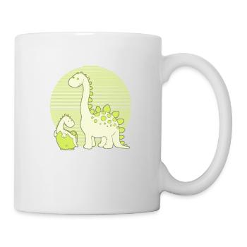 Dinosaur Mom with Hatching Egg - Tasse - Weiß - Rechts