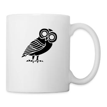 owl athena bird symbol mythological wisdom - Mug - white - Right