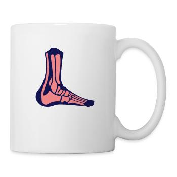 bone foot skeleton heel achilles - Mug - white - Right