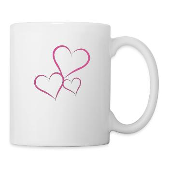 3 hearts, 3 hearts - Mug - white - Right