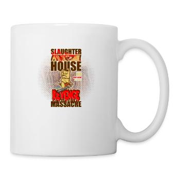fiese Tiere: Kettensägen-Schwein - Mug - white - Right