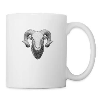 Ram in Hand-Drawn Pencil Optics - Mug - white - Right