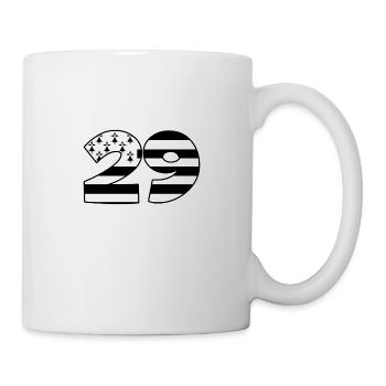 29 Finistère Bretagne drapeau Breton - Mug blanc - blanc - Droite