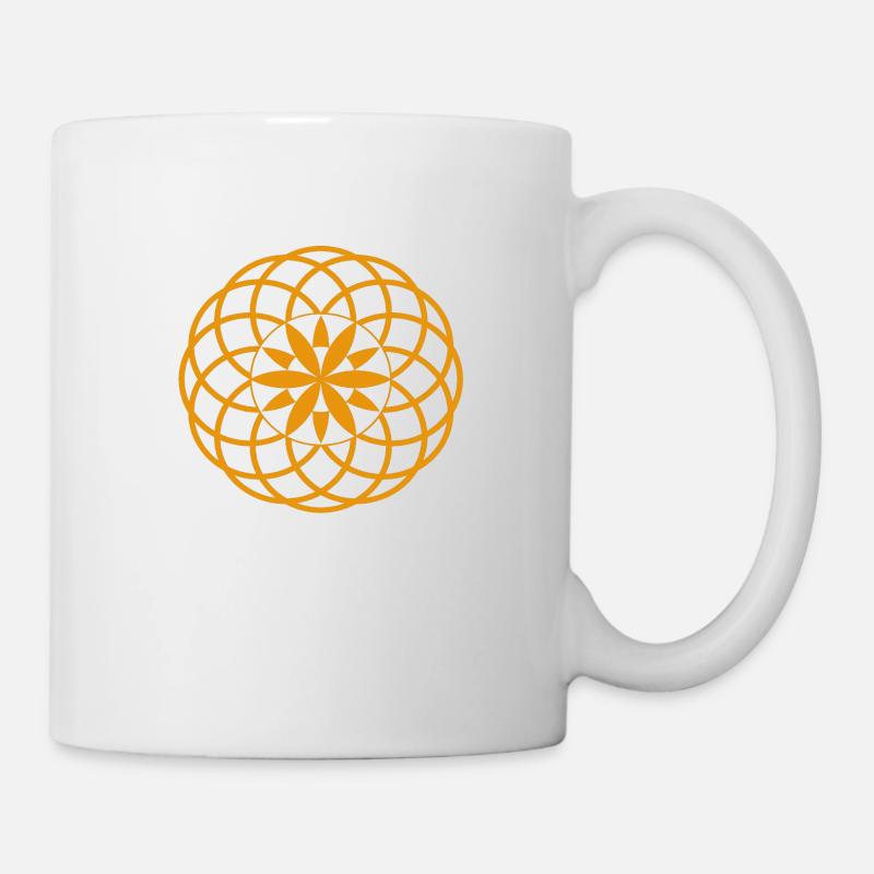 Fleur de vie crop circle - Mug blanc - blanc