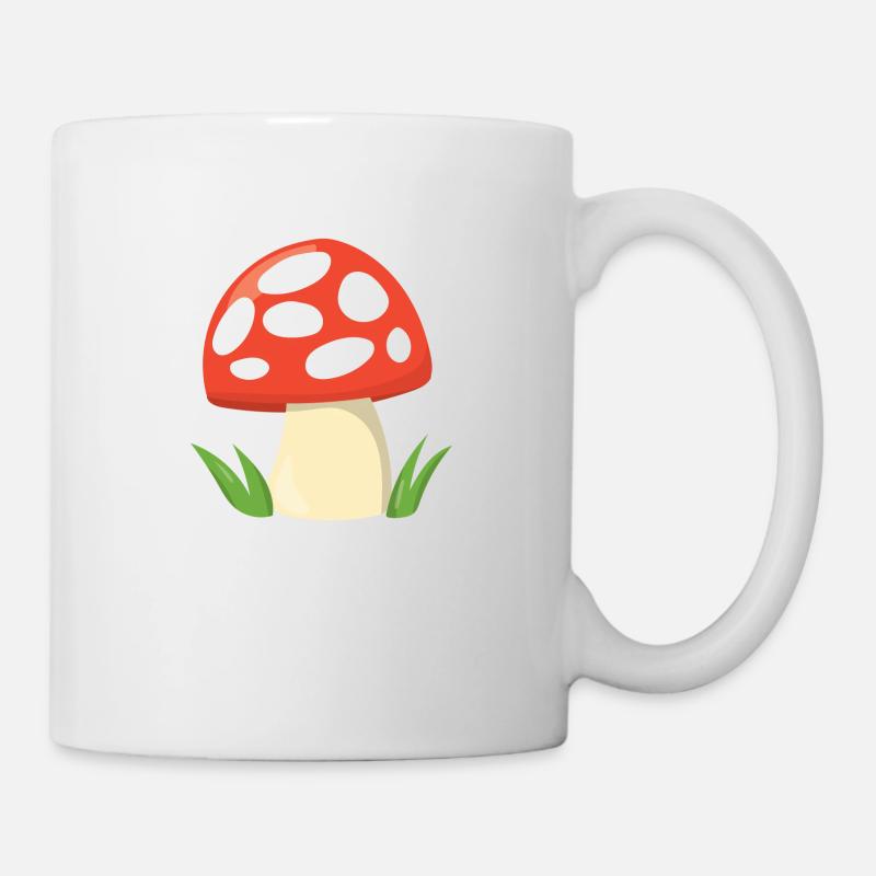 Pilz - Tasse - Weiß