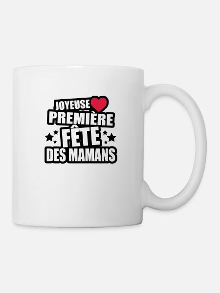 joyeuse première fête des mamans - Mug blanc - blanc