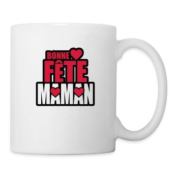 bonne fête maman (fête des mères) - Mug blanc - blanc - Droite