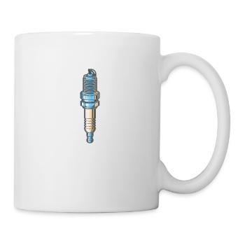 Vintage motorcycle - spark plug - Mug - white - Right