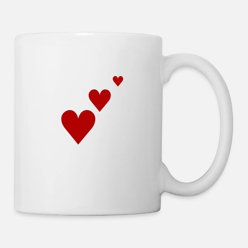 Red Hearts Gift Idea Gift Idea - Mug - white