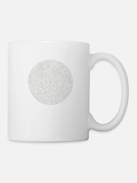 Pi mathematics gift math spiral circle irrational - Mug - white
