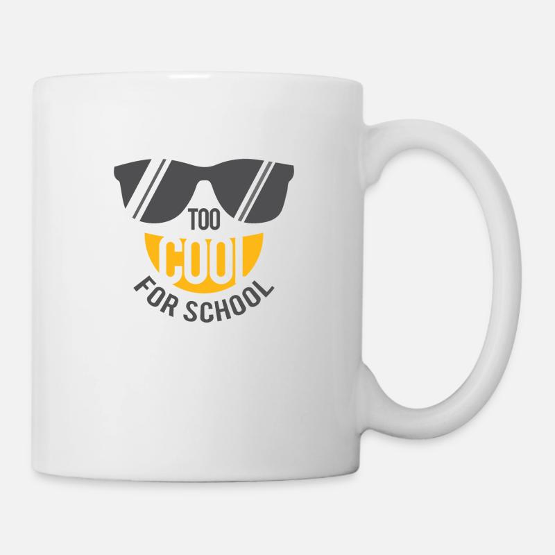 TOO COOL FOR SCHOOL cool kids design gift idea - Mug - white