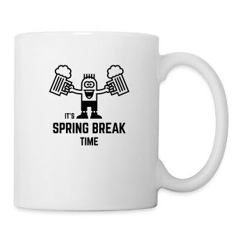 It's Spring Break Time (Beer / 1C) - Tasse - Weiß - Rechts