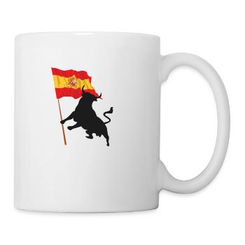 Symbole et art de taureau de l'Espagne - Mug blanc - blanc - Droite