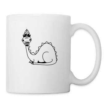 Dragon Fable animal sunglasses design cool comic - Mug - white - Right