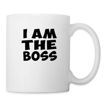 i am the boss quote humor fun - Mug - white - Right