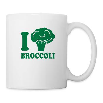 J'adore les légumes logo brocoli - Mug blanc - blanc - Droite