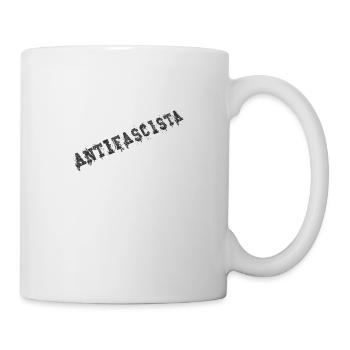 ANTIFASCHISTE ANTIFASCISTA ALERTA ALERTA FCKNZS - Mug blanc - blanc - Droite