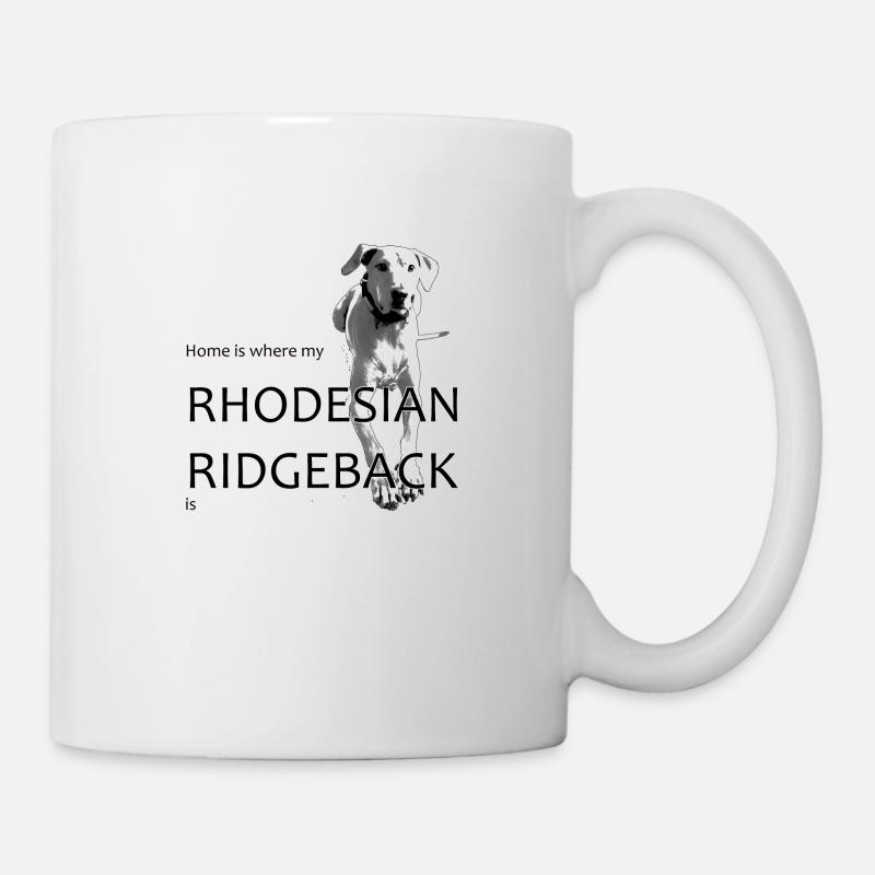 La maison est où est mon Rhodesian Ridgeback - Mug blanc - blanc