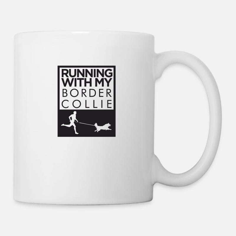 Chemise de course pour chiens Border Collie - Mug blanc - blanc