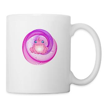 Optique néon Grenouille Licorne rave psychédélique - Mug blanc - blanc - Droite