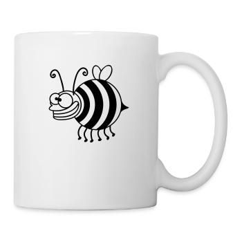 Funny thickness crazy bee - Mug - white - Right