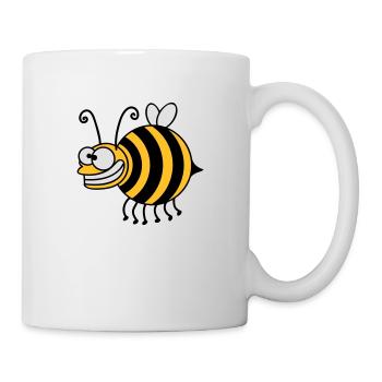 Funny thickness crazy bee - Mug - white - Right